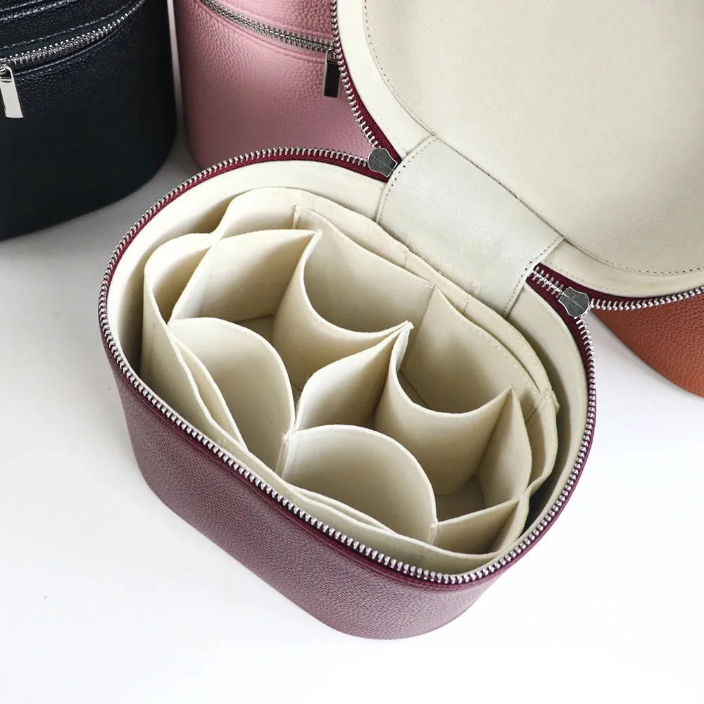 Gepersonaliseerde Leren Toilettas & Make-up Organizer