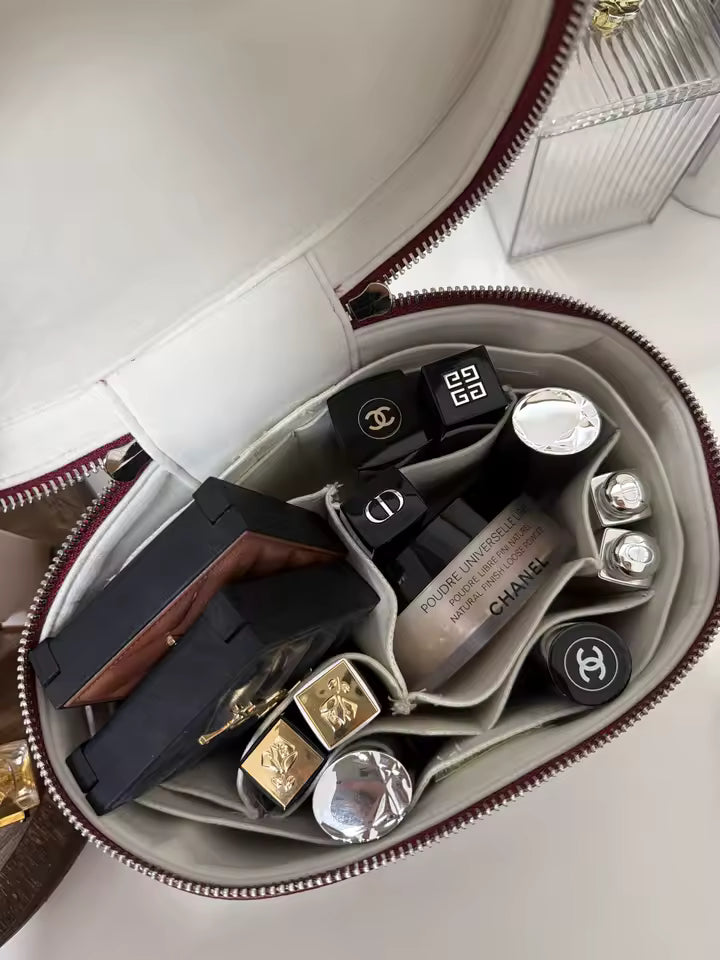 Gepersonaliseerde Leren Toilettas & Make-up Organizer