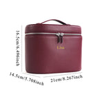 Gepersonaliseerde Leren Toilettas & Make-up Organizer